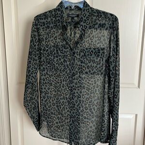 Banana Republic Leopard Dillion Blouse - Size Small